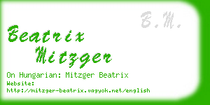 beatrix mitzger business card